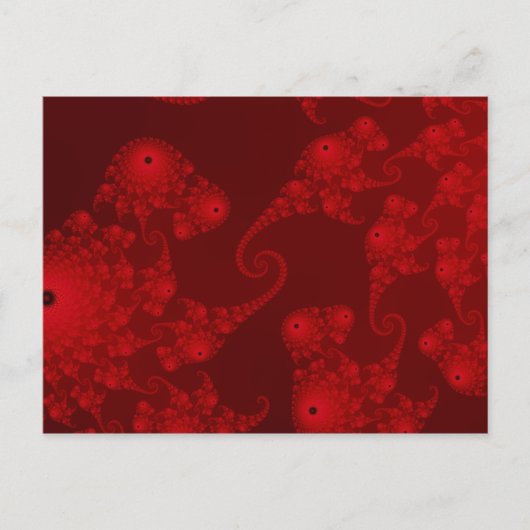 Deep Red Seahorse Herd Briefkaart (Voorkant)