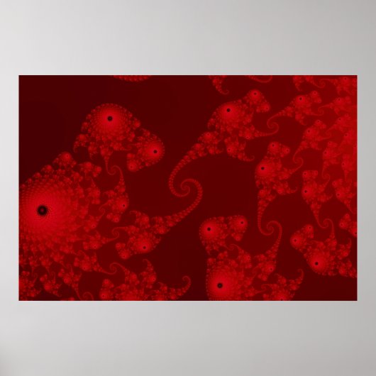 Deep Red Seahorse Herd Poster (Voorkant)