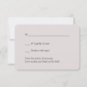 Deep Red Silver Swirl Wedding RSVP Kaart (Achterkant)