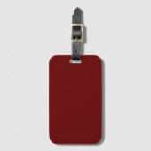 Deep Red Solid Color Bagagelabel (Voorkant (verticaal))