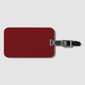 Deep Red Solid Color Bagagelabel (Voorkant (horizontaal))