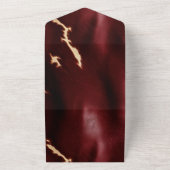 Deep Red Southwest Koeienhuid All In One Uitnodiging (Buitenkant)