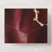 Deep Red Southwest Koeienhuid All In One Uitnodiging (Achterkant)