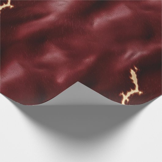 Deep Red Southwest Koeienhuid Cadeaupapier (Hoek)