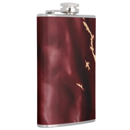 Deep Red Southwest Koeienhuid Heupfles (Rechts)