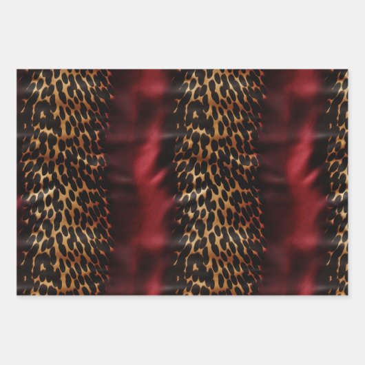 Deep Red Southwest Koeienhuid Inpakpapier Vel (Voorkant 2)