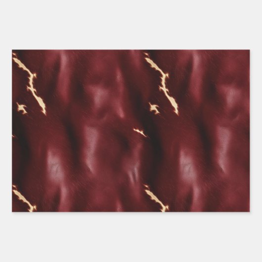Deep Red Southwest Koeienhuid Inpakpapier Vel (Voorkant)