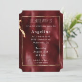 Deep Red Southwest Koeienhuid Kaart (Staand voorkant)