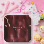 Deep Red Southwest Koeienhuid Papieren Bordje (Feest)