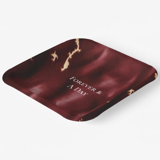 Deep Red Southwest Koeienhuid Papieren Bordje (Gebogen)