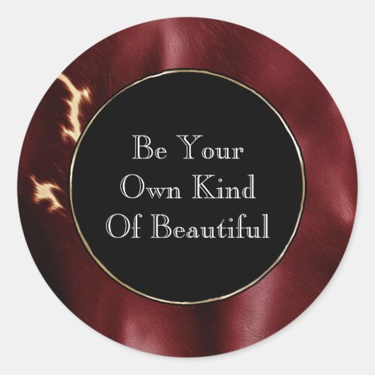 Deep Red Southwest Koeienhuid Ronde Sticker (Voorkant)