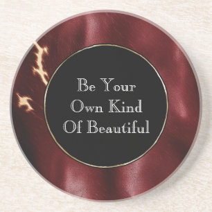 Deep Red Southwest Koeienhuid Zandsteen Onderzetter