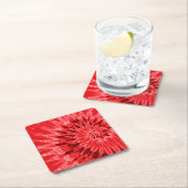 Deep Red Spiral Tie Dye Kartonnen Onderzetters (Insitu)