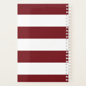 Deep Red Striped Planner (Achterkant)