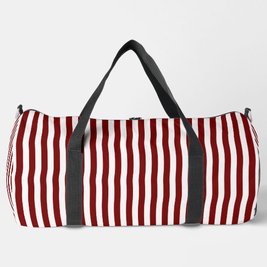 Deep Red Stripes on White | Stylish and Functional Plunjezak (Voorkant)