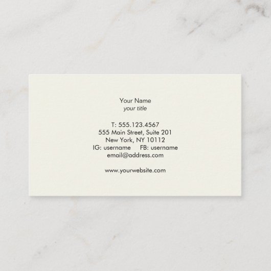 Deep Red Suede Simple Elegant Visitekaartje (Achterkant)