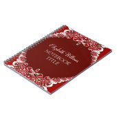 Deep Red Tribal Batik Notitieboek (Linkerzijde)