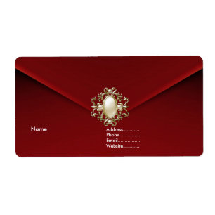 Deep Red Velvet Pearl Jewel Etiket