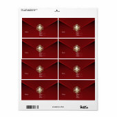 Deep Red Velvet Pearl Jewel Etiket (Full Sheet)