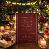 Deep Red Wine Soiree Invitation Kaart