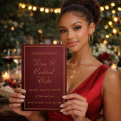 Deep Red Wine Soiree Invitation Kaart