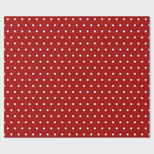 Deep red | witte stip cadeaupapier (Vlak)