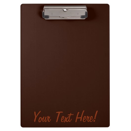 Deep Rich Brown kleurdecor Klembord (Voorkant)