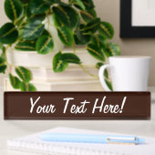 Deep Rich Brown kleurdecor Naambordje