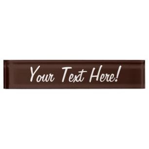 Deep Rich Brown kleurdecor Naambordje