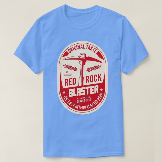 Deep Rock Galactic Red Rock Blaster Beer Designer T-shirt (Design voorkant)