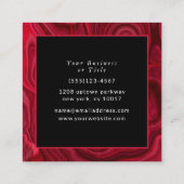 Deep Roos Abstract Agate Marged Pattern Vierkante Visitekaartje (Achterkant)