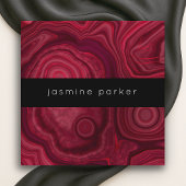 Deep Roos Abstract Agate Marged Pattern Vierkante Visitekaartje