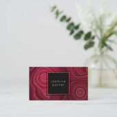 Deep Roos Abstract Agate Marged Pattern Visitekaartje (Staand voorkant)