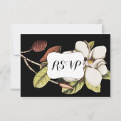 Deep Roos Magnolia Wedding RSVP Kaartje (Achterkant)