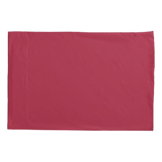  Deep Roos Solid Print Kussensloop (Achterkant-Links)