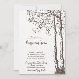Deep Roots Jwish Wedding Invitation Kaart