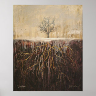 "Deep Roots" originele kunst van Beth Morrell post Poster