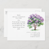 Deep Roots Pink Tree Viering van het Leven Briefkaart (Voorkant / Achterkant)