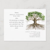 Deep Roots Tree Viering van het Leven Uitnodiging (Voorkant)