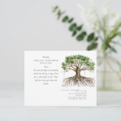 Deep Roots Tree Viering van het Leven Uitnodiging (Staand voorkant)
