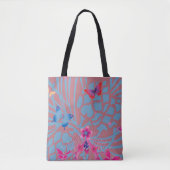 Deep Rose Gold Butterfly Kaleidoscope Custom Print Tote Bag (Voorkant)