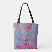 Deep Rose Gold Butterfly Kaleidoscope Custom Print Tote Bag (Achterkant)