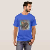 Deep Royal Blue Leopard Modern Elegant Sjabloon T-shirt (Voorkant volledig)