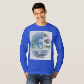 Deep Royal Blue Modern Nyc New York City Brooklyn T-shirt (Voorkant volledig)