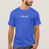 Deep Royal Blue Sjabloon Custom Mannen Apparel T-shirt (Voorkant)