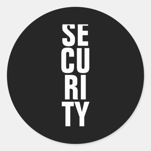 Deep Royal Blue Template Womens Security  Ronde Sticker (Voorkant)