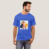 Deep Royal Merry Christmas Gedrukte wens Magic-T-s T-shirt (Voorkant volledig)