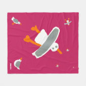 Deep roze John Dyer Seagull Fleece Blanket Deken (Voorkant (Horizontaal))