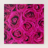 Deep roze rozen legpuzzel (Horizontaal)