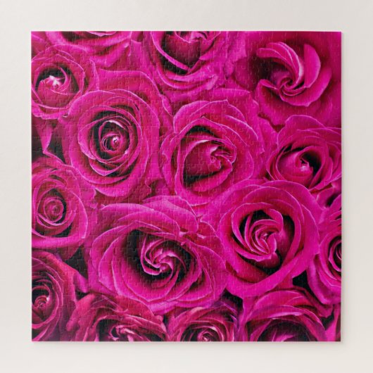 Deep roze rozen legpuzzel (Verticaal)